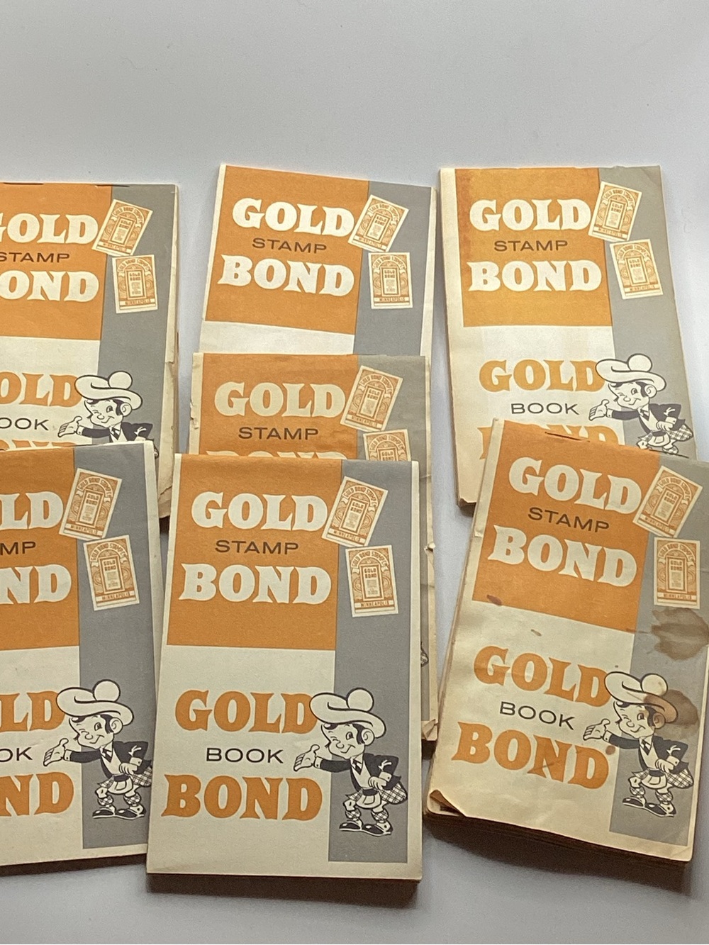 vintage 1960s Gold Bond Stamp coupon saver booklets set of 7
